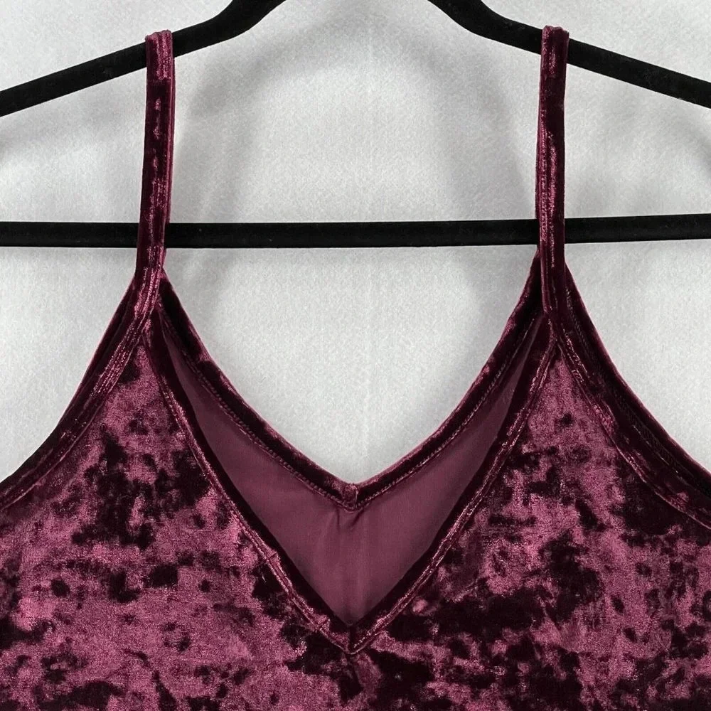 Victoria's Secret Pink Cami Tank Top Womens Size L Sleepwear Sleeveless Burgundy - Picture 4 of 10